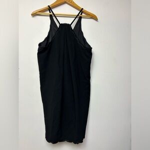 TRINA TURK Black Halter Neck Sleeveless Plaid Sheath Dress size 4 Old Money